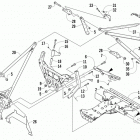Sno Pro 500 Передняя рама и крепление рулевой трапеции