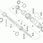 M 800 Задняя  подвеска, передний амортизатор