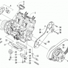 XF 800 Sno Pro LTD Опора двигателя и вариатор