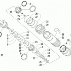 M 800 HCR Задняя  подвеска, передний амортизатор