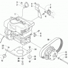 F 570 Опора двигателя и вариатор