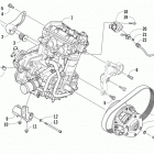 M 1100 Опора двигателя и вариатор