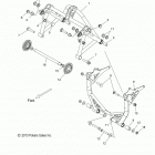 600 RUSH PRO R/ES/INTL - S14BP6GSA/GSL/GEL Suspension, crank asm., rear