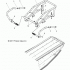 550 INDY LXT - S14CT5BEL/BSM/BSL Chassis, rack and passenger hand hold