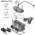 SUMMIT SPORT 800R PTEK XP Цилиндр и головка