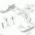 MXZ X 600HOE Передняя подвеска и лыжи