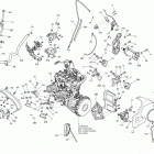 MXZ XRS 600HOE 01- engine and engine support 600