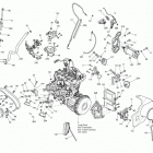 GSX LE 600HOE XP 01- engine and engine support 600
