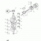 LF150XA 0114 Коленчатый вал и Поршень