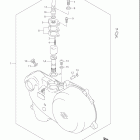 LT-A50 Quad Master Clutch cover - oil pump