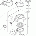 DF 25QL Magneto Cover / Recoil Starter / Silencer (DF25 E0...