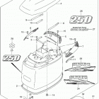 DF200/DF225/DF250 Engine cover (for 0ep)(df250t e03)