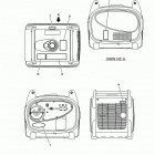 INVERTER GENERATOR EF2400ISHC Наклейки предупреждения