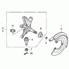 TRX420TE Front knuckle (2wd)