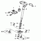 TRX420TE Steering shaft (std)