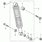 TRX420TE Задний амортизатор