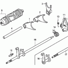 TRX420TE Вал и вилки  коробки передач