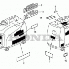 EU1000IK1 Наклейки предупреждения