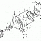 E1500K4 Ротор , шкив генератора и крышка вентилятора