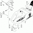 SRX 120 BLUE Капот, фара и  ветровое  стекло