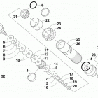 M 8000 SNO PRO LTD ES 153 ORANGE Задняя  подвеска, передний амортизатор