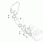 ZR 9000 ET LTD 129   Black (US) Впускной коллектор  /  фланец в сборе