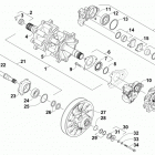 M 8000 SNO PRO LTD ES 153 ORANGE Вал приводной трака и тормоза