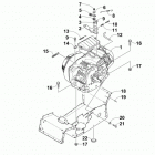 SRX 120 BLUE Опора двигателя и вариатор