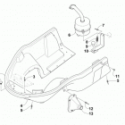 SRX 120 BLUE Передний потдон. Выхлопная канистра