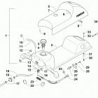 SRX 120 BLUE Топливный бак ,сиденье и задний фонарь
