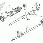 SXS500M Вал и вилки  коробки передач
