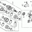 SXS500M Передний  привод и кулак поворотный