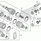 TRX500FA5 Rear knuckle@rear drive  shaft