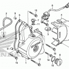 TRX90X Крышка картера левая