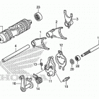 TRX500FM5 Вал и вилки  коробки передач