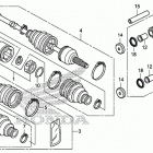 TRX500FM5 Rear knuckle@rear drive  shaft