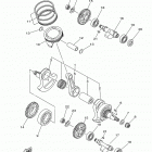 RAPTOR 700 YFM70RSBGL Коленчатый вал и Поршень