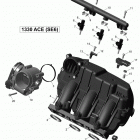 Spyder F3 SE6 Коллектор воздухозаборника и корпус дросселя