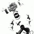 Outlander L 500 EFI air intake manifold and throttle body outlander