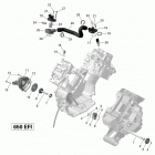 Outlander 6X6 650 EFI Система охлаждения