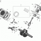 Outlander MAX 1000 EFI LTD Коленвал,поршень и цилиндр