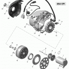 Outlander 6X6 650 EFI magneto and electric starter 04r1517