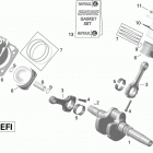 Outlander MAX 650 EFI Коленвал,поршень и цилиндр