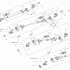 Outlander L MAX 450 EFI drive system, rear propeller shaft