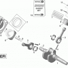 Outlander 500 EFI Коленвал,поршень и цилиндр