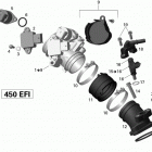 DS 450EFI STD Коллектор воздухозаборника и корпус дросселя