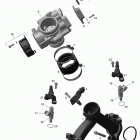 Outlander MAX 650 EFI Коллектор воздухозаборника и корпус дросселя