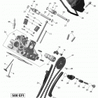 Outlander L 500 EFI Головка цилиндров задняя часть