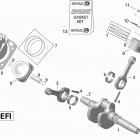 Outlander L 500 EFI Коленвал,поршень и цилиндр