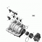 SPARK ACE 900 (2up) 02- air intake manifold and throttle body _18r1527